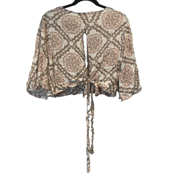 NWT Charlotte Russe XL Wrap Top Coverup Beach Swim Crop Top Boho - Picture 6 of 14